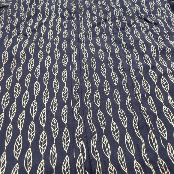 Modcloth x CIRCUS Feather Print Retro Peter Pan Collar Short Sleeve Blouse UK 8 - Picture 2 of 10